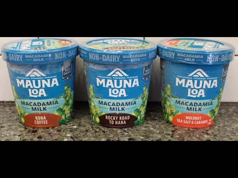 Mauna Loa Macadamia Milk Frozen Dessert: Kona Coffee,Rocky Road To Hana, Moloka’I Sea Salt & Caramel