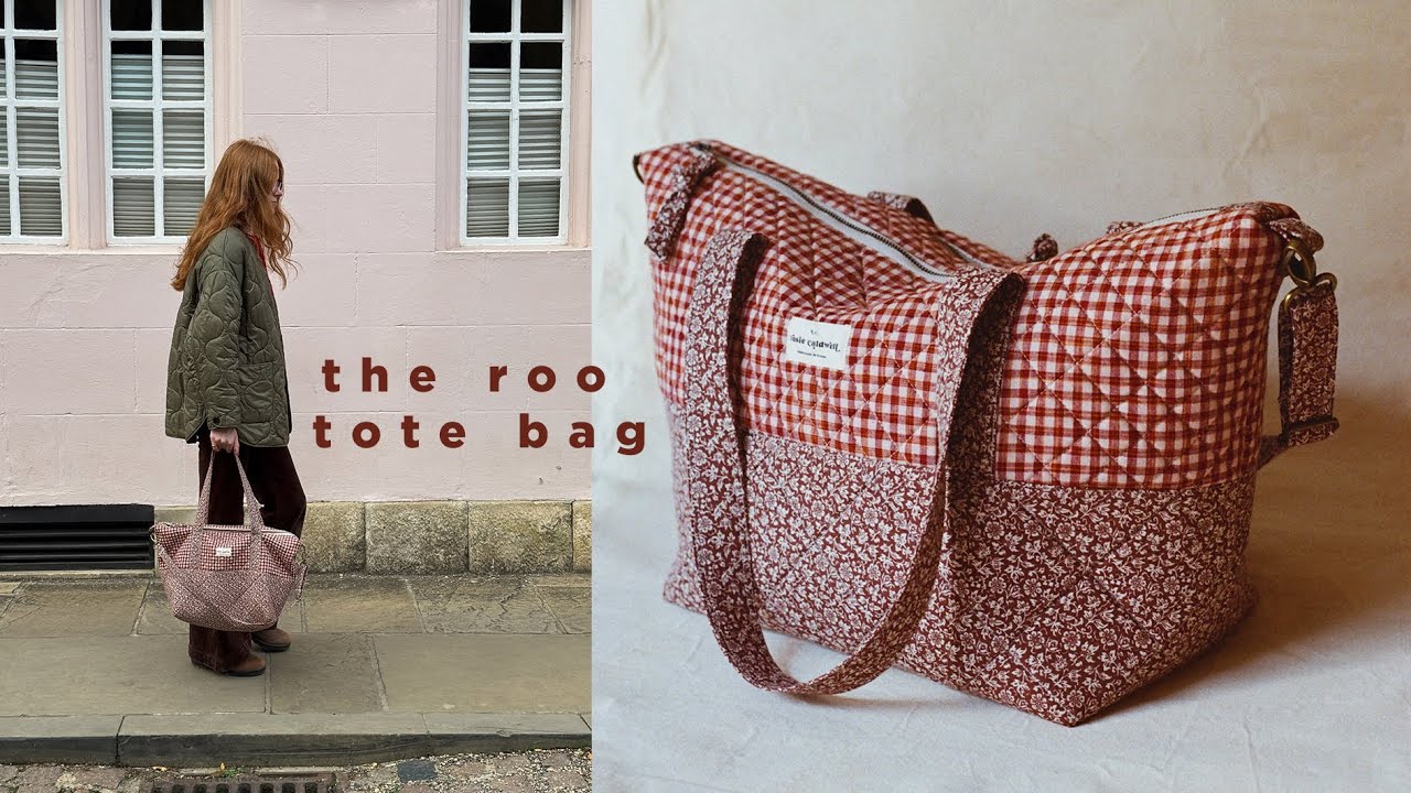 THE ROO TOTE BAG TUTORIAL 🪡  multi pocket zipped tote bag | Rosie Caldwell