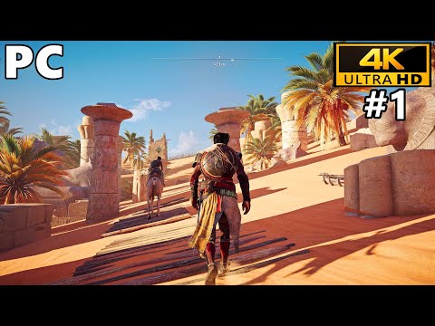 Assassin's Creed Origins Gameplay Walkthrough Part 1 – No Commentary (4K 60FPS PC)
