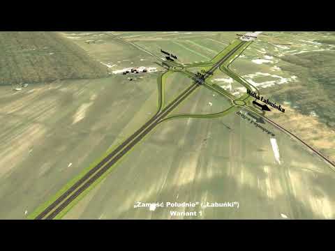 Wizualizacja Drogi Ekspresowej Nr S17 E372 Zamość-Łabunie Odcinek 6