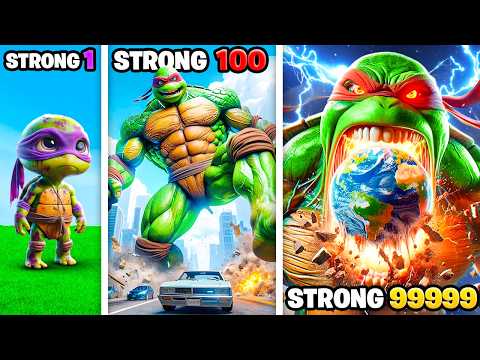 Weakest To WORLD'S STRONGEST NINJA TURTLE In GTA 5!