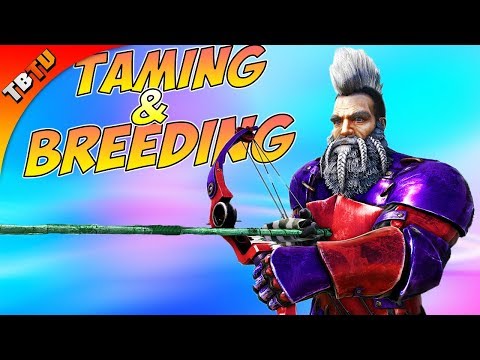 EXPANDING THE KIBBLE FARM! TAMING AND BREEDING ALL THE THINGS! Vanilla Ark Survival Evolved E19