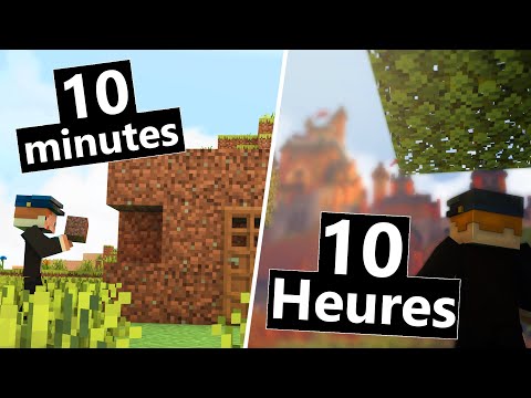 Build Medieval Minecraft 10 minutes vs 10 heures !