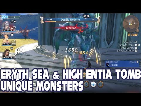 All Eryth Sea and High Entia Tomb Unique Monsters & Locations - Xenoblade Chronicles DE