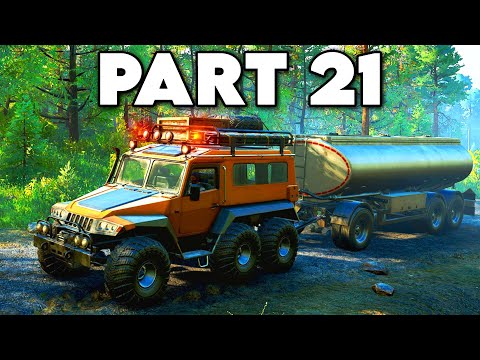 SNOWRUNNER Gameplay Walkthrough Part 21 - NEW MAP (RUSSIA TAYMYR)