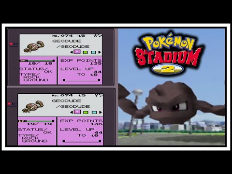 Back to Back SHINY Geodude in Pokemon Crystal! Pokemon Stadium 2 Shiny Pokemon