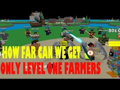 Roblox EGG FARM ONLY LEVEL ONE FARMERS!!! (How far can we go)