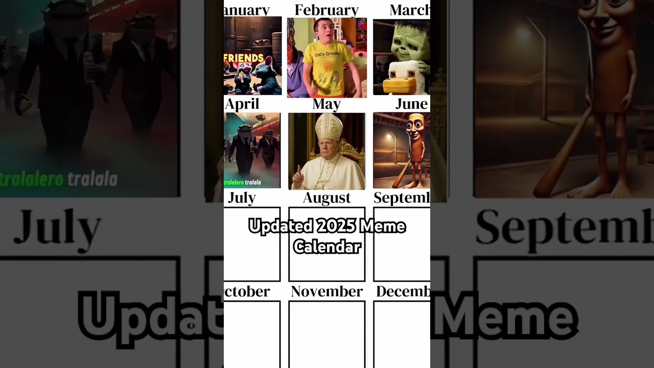 The Ultimate 2025 Meme Calendar 📅🤣 – Each Month Just Gets Crazier!