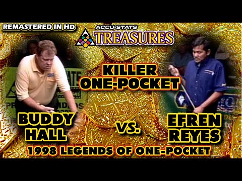 KILLER ONE-POCKET: Buddy HALL vs Efren REYES - 1998 LEGENDS OF ONE-POCKET