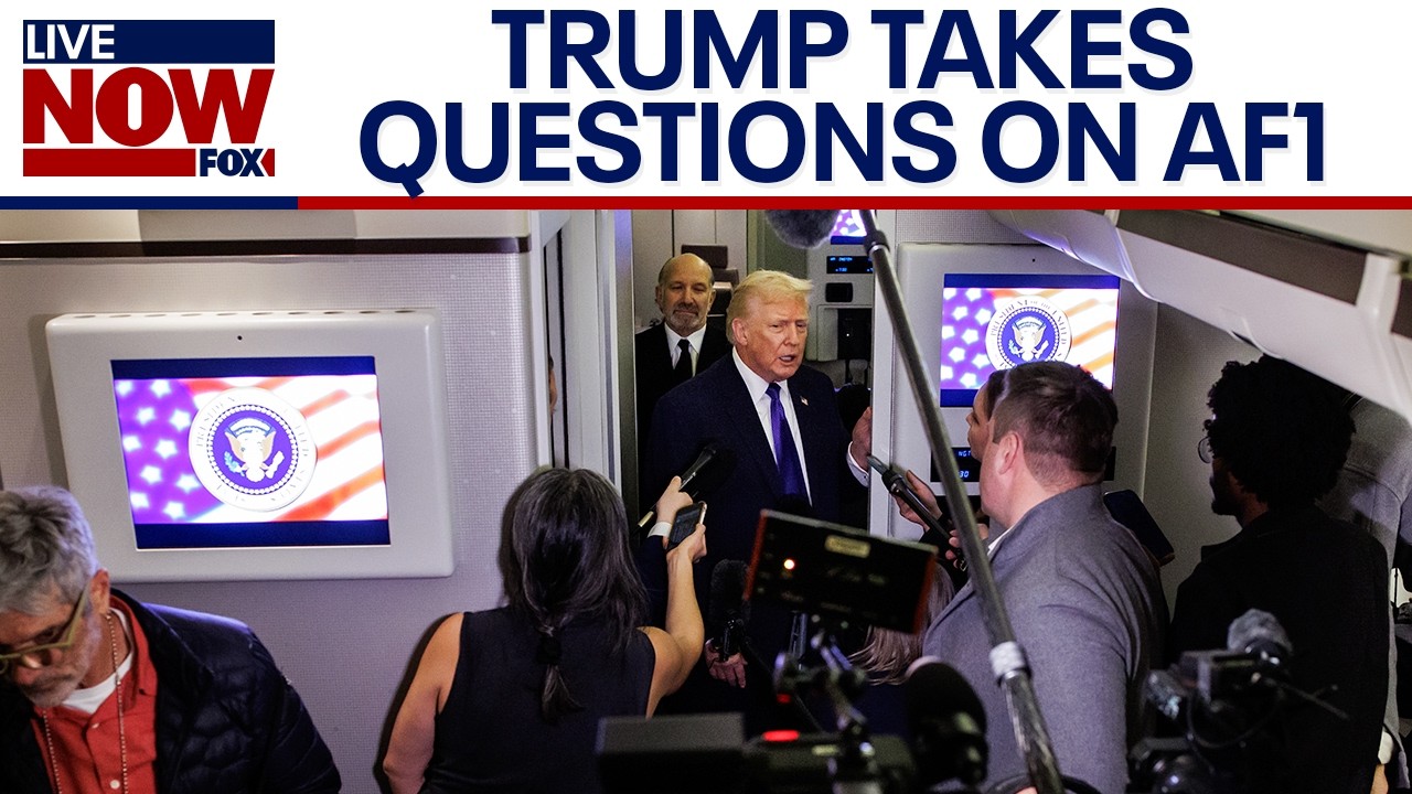 WATCH: Trump gaggles with press on Air Force One