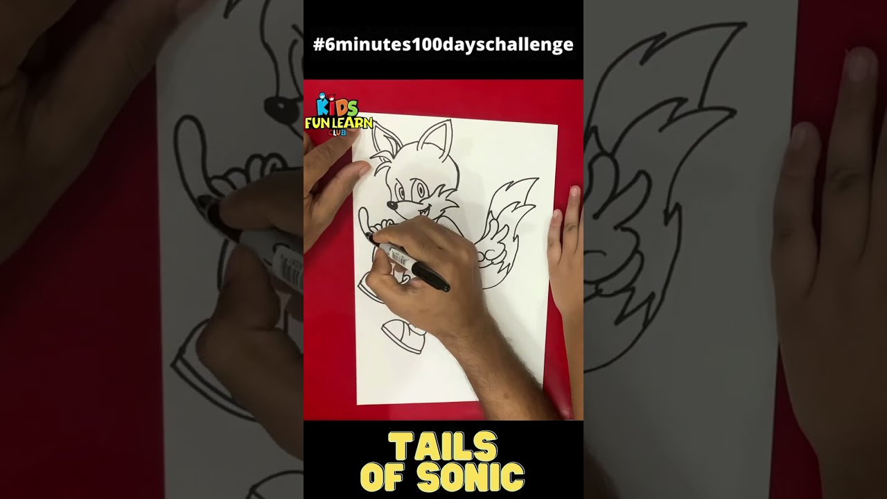How to Draw Tails in Sonic #shorts