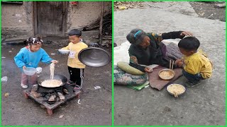 Goodness little Chef cooking food for Grandma 조리 調理 クックGrateful Child