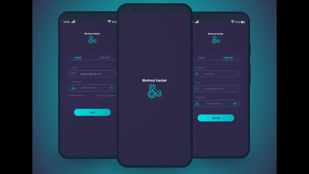 Workout Tracker app design
