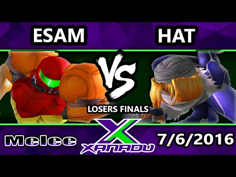 S@X 157 - Hat (Shiek) Vs. PG | Esam (Fox, Samus) SSBM Losers Finals - Smash Melee