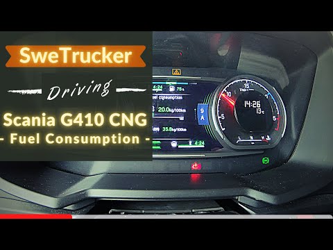 POV Driving Scania G410 CNG - Fuel Consumption