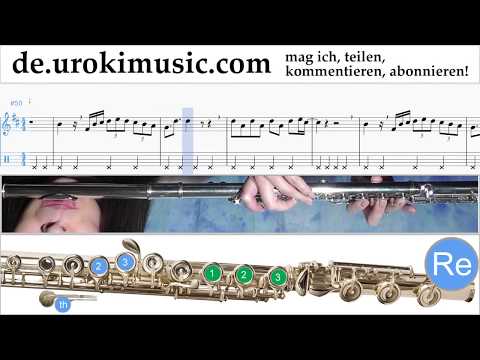 Flötenunterricht Luis Fonsi - Despacito Noten Lernen Teil#2 um-a995