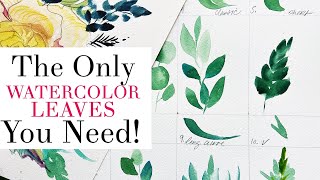 10 Watercolor Leaves I Paint Most Often (Step by Step)