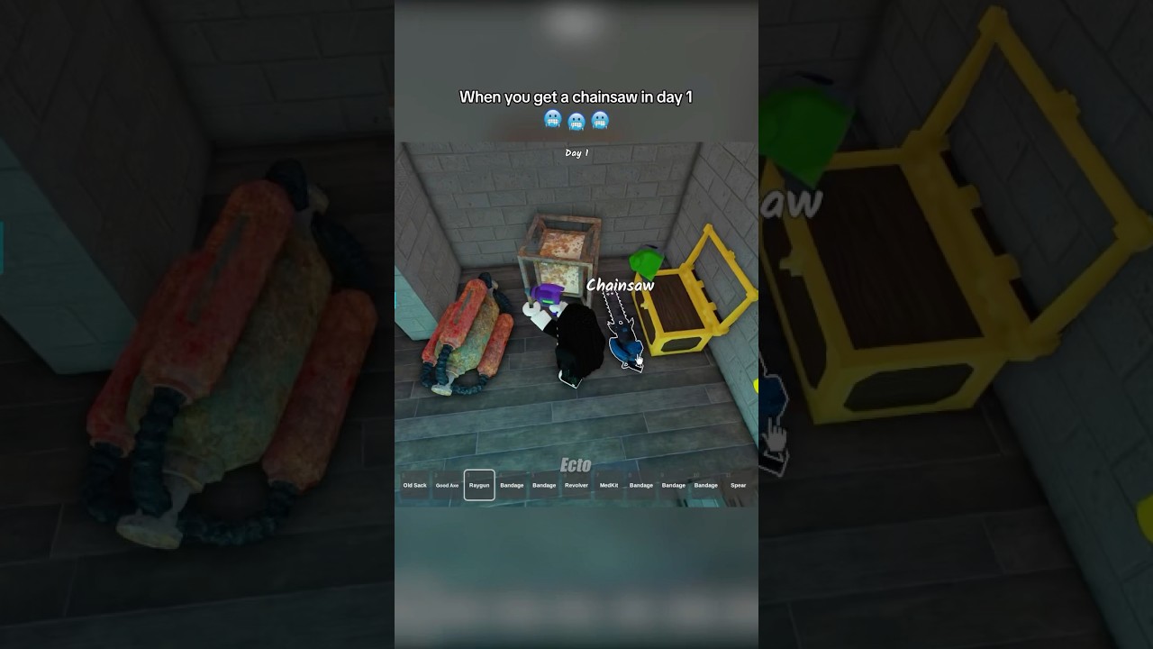 You have chainsaw in day 1 in 99 Nights in the Forest #roblox #99nightintheforest