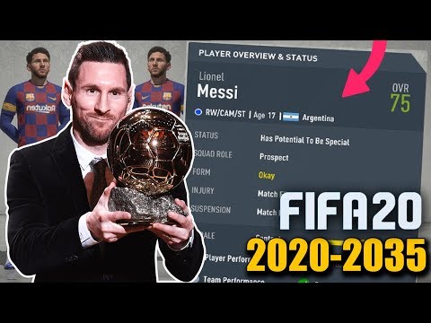 I RE-SIMULATED LIONEL MESSI ENTIRE CAREER IN FIFA 20 (2020-2035) - Career Mode
