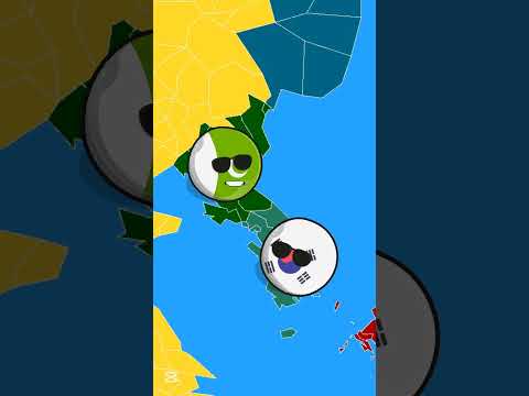 What If Pakistan And South Korea Switched Their Places? Let's See!! 🙈 #countryballs #shorts