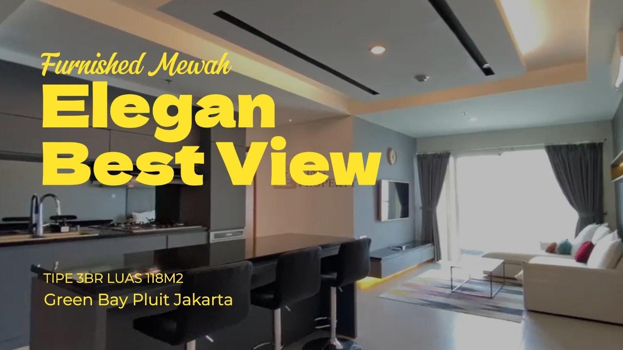 Best View Laut Jakarta! Condominium Green Bay Pluit 3Br Mewah & Siap Huni, Fasilitas Security 24Jam,Kolam Renang, Area Gym Olahraga,Playground,Sauna,Lobby dan Resepsionis,Garden
