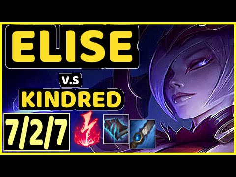 GIDEON (ELISE) vs KINDRED - 7/2/7 KDA JUNGLE CHALLENGER GAMEPLAY - KR