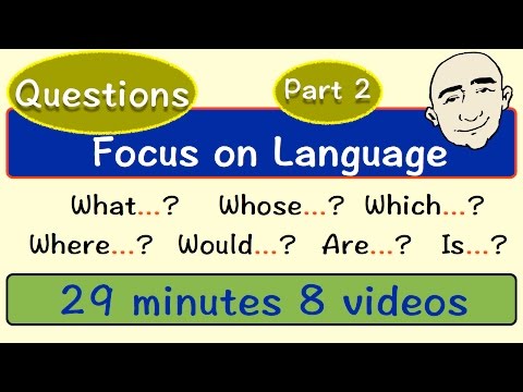 Question Patterns | Focus On English | Part 2 | English Speaking Practice | ESL | EFL