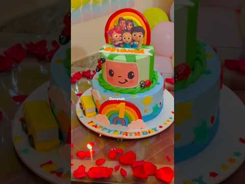 Devansh ka birthday cake 🎂 #cutebaby #birthday #birthdaysong