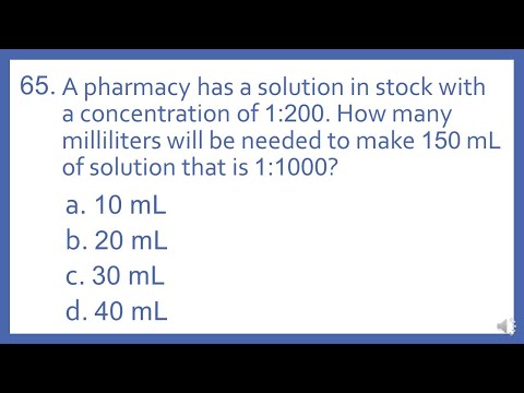 PTCB PTCE Practice Test Question 65 - Ratio Strength Concentration Math Calculation (CPhT Test Prep)
