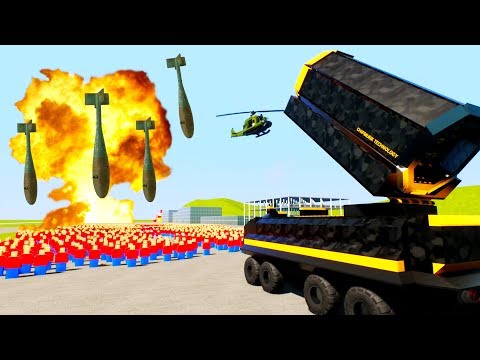 Mortar Nukes Massive Army of Lego Brickmen - Brick Rigs Best Workshop Creations Lego Game