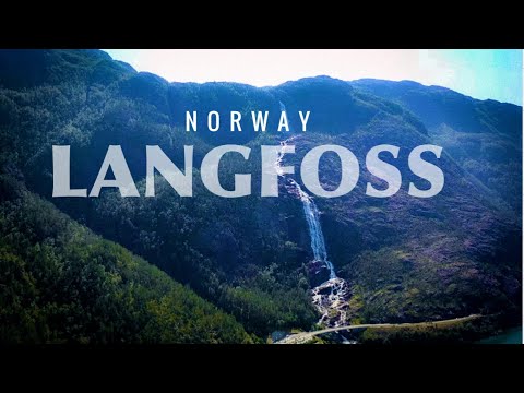 Langfoss Hiking | The most Beautiful waterfall in the world | Norway #dronevideo #waterfall #hiking