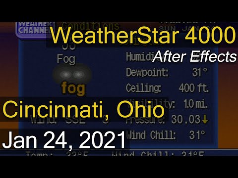 WeatherStar 4000 in After Effects - January 24, 2021