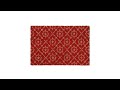 Paillasson coco avec motif floral Marron - Rouge - Fibres naturelles - Matière plastique - 60 x 2 x 40 cm