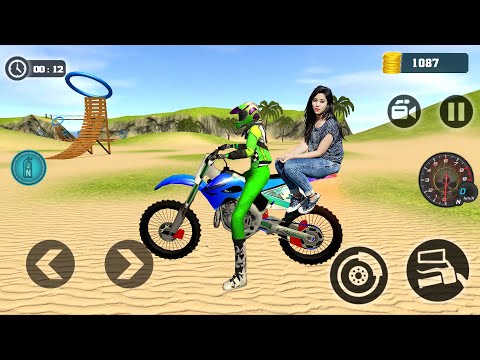 Extreme Motocross beach Bike Stunt Driving #12 - Motorbike Racing Best Bike game Android Gameplay