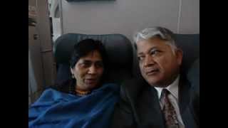 preview picture of video 'Aruna & Hari Sharma from Uppsala to Montreal via Frankfurt Air Canada Flight 875 Sept 29, 2012'