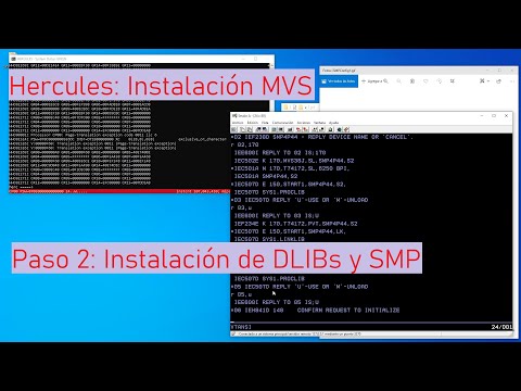 Hercules: Instalación MVS 3.8J - Paso 2: Instalación de DLIBs y SMP