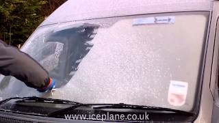 Iceplane Double-bladed Car Ice Scraper in Action