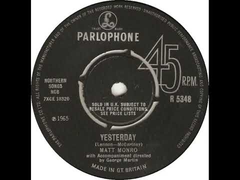 UK New Entry 1965 (257) Matt Monro - Yesterday