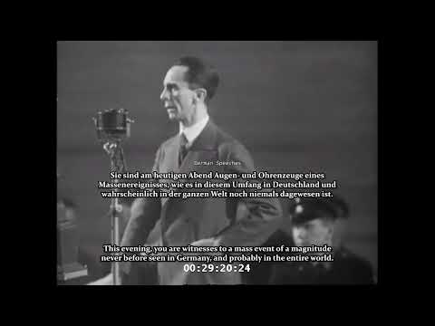Joseph Goebbels – Response to attacks by the Berlin press at the Berlin Sportpalast, 02/10/1933