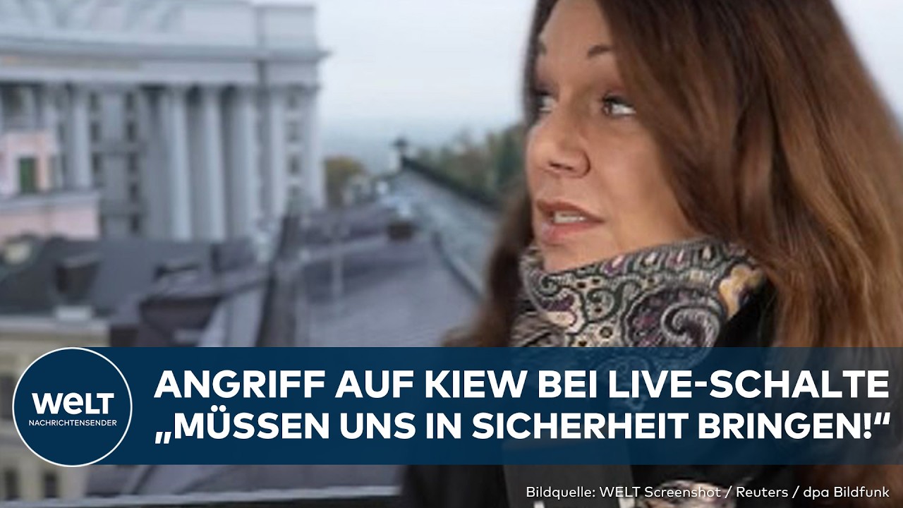 UKRAINE: Angriff während Live-Schalte! WELT-Reporterin muss in Schutzraum fliehen