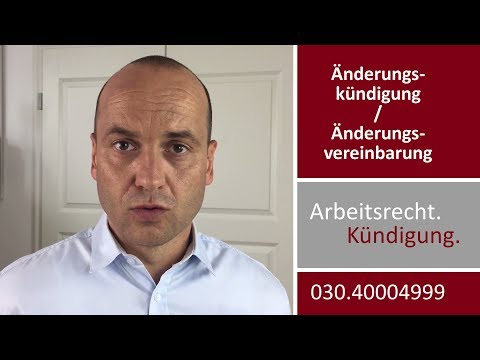 Änderungskündigung II - Änderungsvereinbarung (Abgrenzung) | Fachanwalt Alexander Bredereck