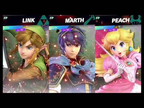 Super Smash Bros Ultimate Amiibo Fights   Request #9357 Link vs Marth vs Peach