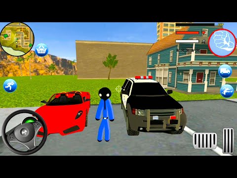 Policeman Detective Stickman Game #1 - Spider Police Officer On Duty - Best Android Gameplay FHD