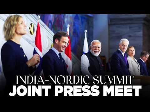 PM Modi attends the joint press meet with leaders of Nordic nations
