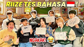 TES KPOP GROUP “RIIZE” TULIS BAHASA INDONESIA! NGAKAK 😂