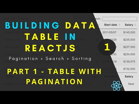 Building a datatable in ReactJS from scratch with pagination, search and sorting | Part 1 of 3