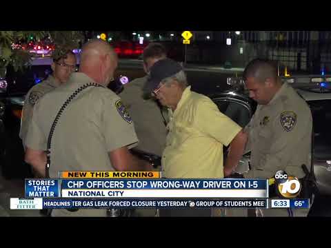 CHP officers stop wrong-day driver on I-5