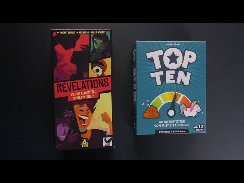 kooperative Partyspiele - Double Feature: Revelations und Top Ten - Spiele für Erwachsene - Regeln