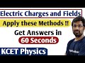 KCET 2022 Electric Charges And Fields Solve Under 60 Seconds KCET PYQs