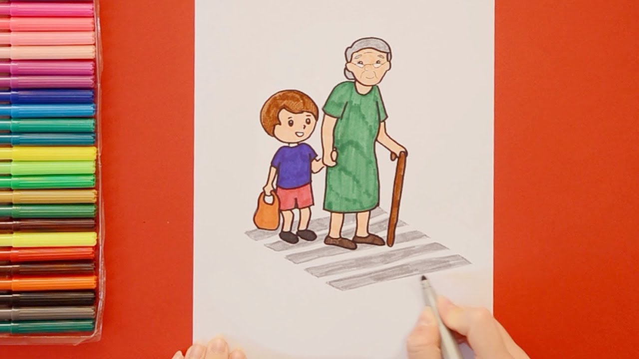 Putar video How to draw Helping Elders (Grandparents) sekarang How to draw Helping Elders (Grandparents)